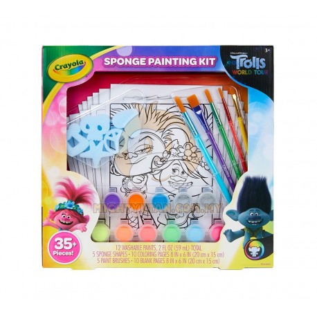 Crayola Trolls World Tour Sponge Painting Set