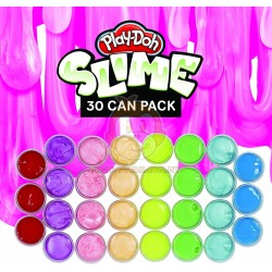 Play-Doh Slime Mega Pack - 30 Tubs of Non-Toxic Slime Compound - Rainbow Colours