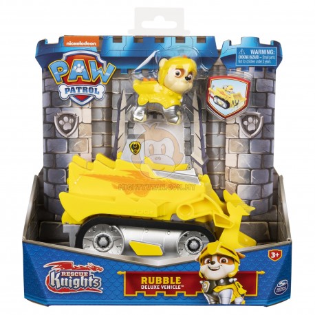 Paw Patrol Rescue Knights Deluxe Themed Vehicle Rubble