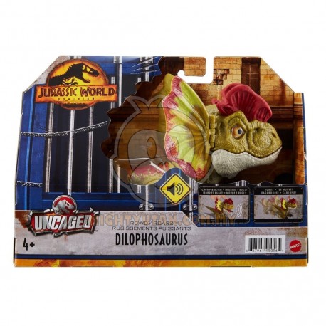 Jurassic World Dominion Uncaged Rowdy Roars Dilophosaurus Dinosaur Figure