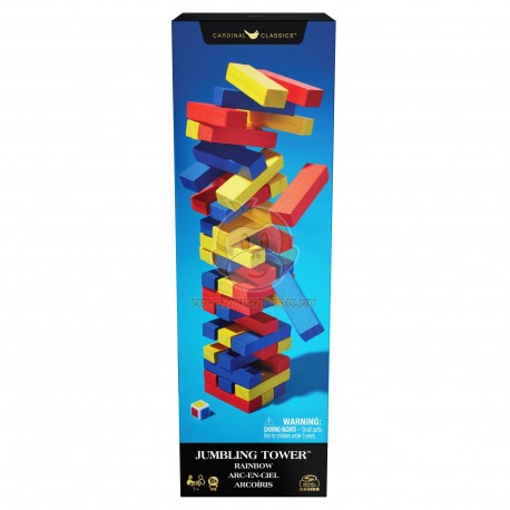 Cardinal Games Classic Rainbow Tin Jumbling Tower