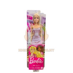 Barbie Glitz Doll Purple Dress With Blue Dots